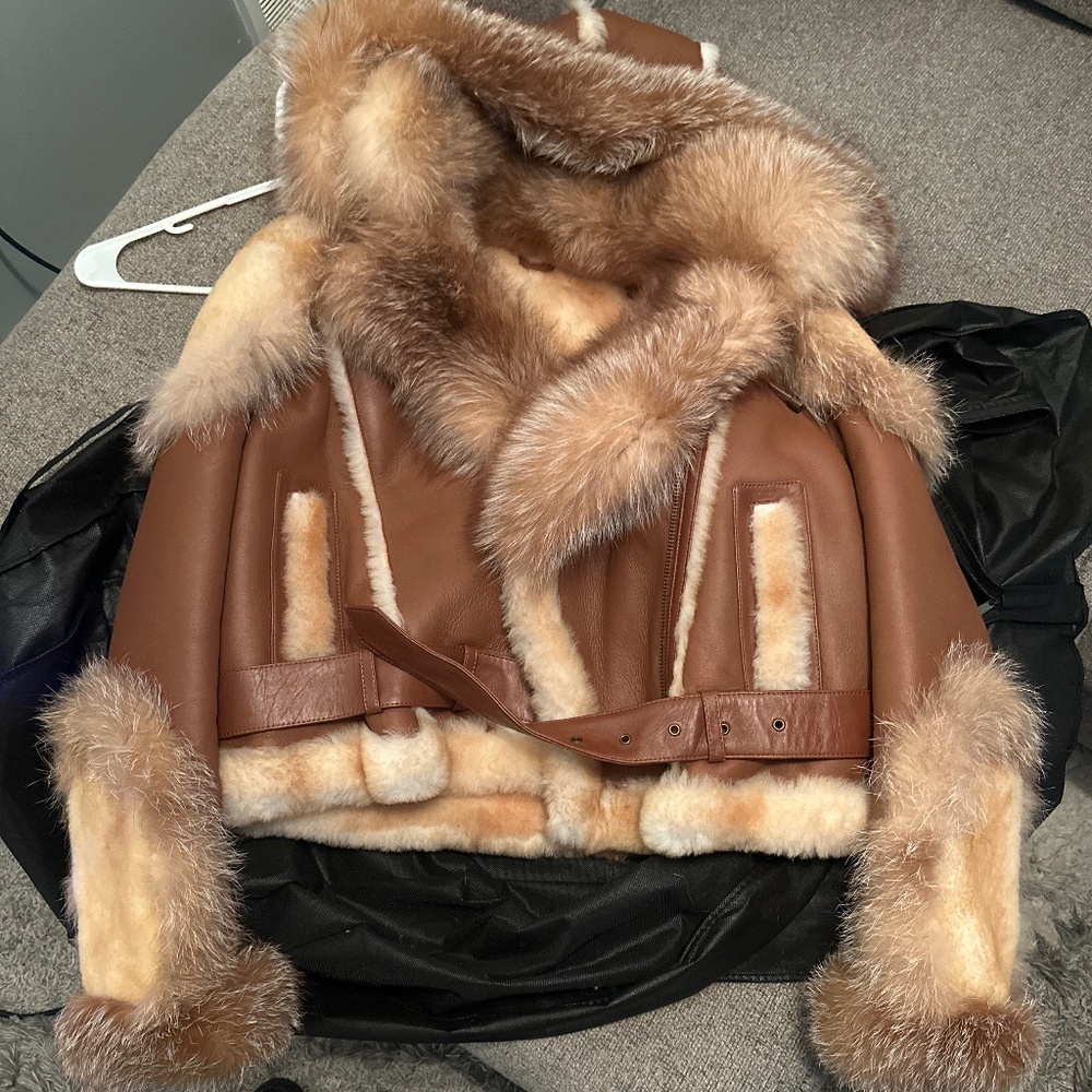 Never worn sherling coat